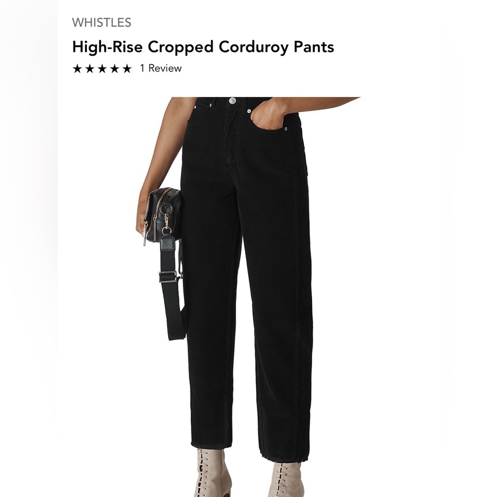 WHISTLES
High-Rise Cropped Corduroy Pants - Size 28